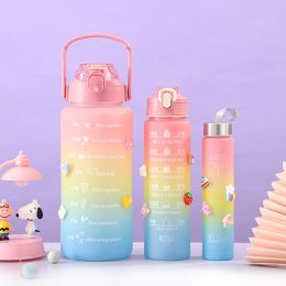 Three-color Gradient Outdoor Frosted Sports Kettle