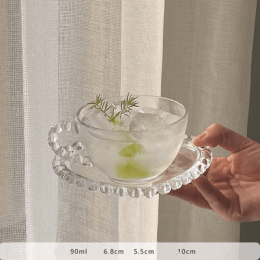 Fruit High Tray Clear Glass Love Cake Dessert Decoration