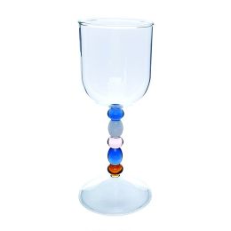 Fashion Bead Goblet Heat-resistant Glass Wine Glass