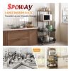 Four layer microwave oven rack, heavy duty free vertical bread rack
