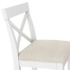 TOPMAX Farmhouse 48'Rectangular Wood Bar Height Dining Set Kitchen Breakfast Nook with 2 Chairs for Small Places; Cherry+White