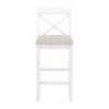 TOPMAX Farmhouse 48'Rectangular Wood Bar Height Dining Set Kitchen Breakfast Nook with 2 Chairs for Small Places; Cherry+White