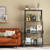Four layer microwave oven rack, heavy duty free vertical bread rack