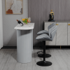 Bar Stools Set of 2 - Adjustable Barstools with Back and Footrest; Counter Height Bar Chairs for Kitchen; Pub -Grey