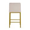 Cheap Modern Design High Counter Stool metal legs Kitchen Restaurant Beige Brown velvet Bar Chair(set of 2)