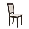 TREXM 5-Piece Wood Dining Table Set Simple Style Kitchen Dining Set Rectangular Table with Upholstered Chairs for Limited Space (Espresso)