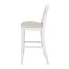TOPMAX Farmhouse 48'Rectangular Wood Bar Height Dining Set Kitchen Breakfast Nook with 2 Chairs for Small Places; Cherry+White